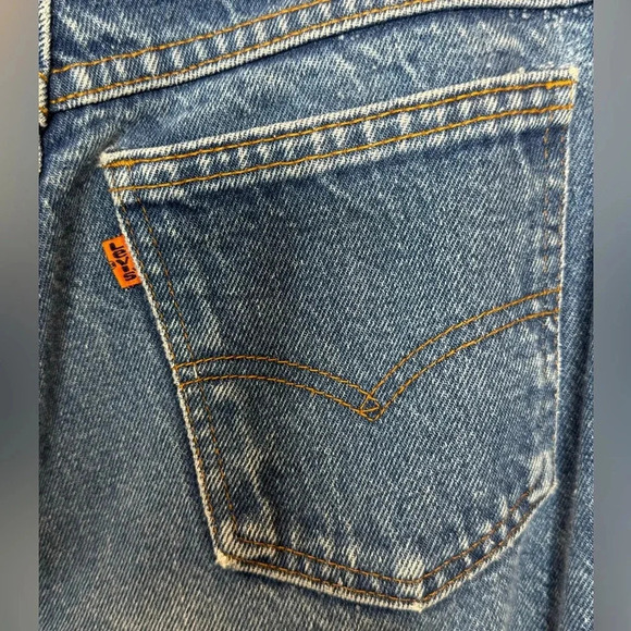 Vintage Levi’s Jeans Orange Tab Tapered Leg‎ High Rise Misses Size 12 Granny - Picture 6 of 12